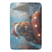 ベルギーシェパードドッグローラーコースタークリスマス バスマット (正面縦)