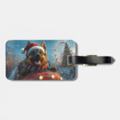 ベルギーシェパードドッグローラーコースタークリスマス ラゲッジタグ (裏面横)