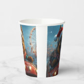 ベルギーシェパードドッグローラーコースタークリスマス 紙コップ (左)