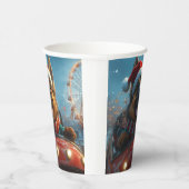 ベルギーシェパードドッグローラーコースタークリスマス 紙コップ (右)