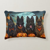 ベルギーシェパードハロウィン不気味 アクセントクッション (正面)