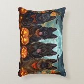 ベルギーシェパードハロウィン不気味 アクセントクッション (正面(垂直))