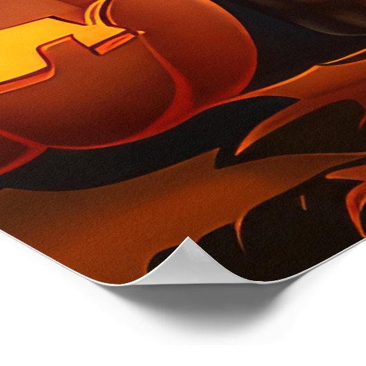 ベルギーシェパードハロウィン不気味 ポスター (角)