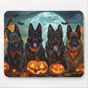 ベルギーシェパードハロウィン不気味 マウスパッド