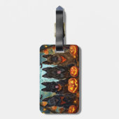 ベルギーシェパードハロウィン不気味 ラゲッジタグ (裏面縦)