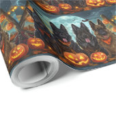 ベルギーシェパードハロウィン不気味 ラッピングペーパー (ロールコーナー)