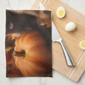 ベルギーシェパードパピーオータムデライトカボチャ キッチンタオル (四つ折り)