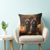 ベルギーシェパードパピーオータムデライトカボチャ クッション (椅子)