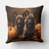 ベルギーシェパードパピーオータムデライトカボチャ クッション (裏面)