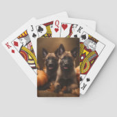 ベルギーシェパードパピーオータムデライトカボチャ トランプ (裏面)