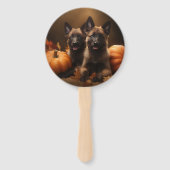 ベルギーシェパードパピーオータムデライトカボチャ ハンドファン (裏面)