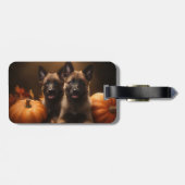 ベルギーシェパードパピーオータムデライトカボチャ ラゲッジタグ (裏面横)