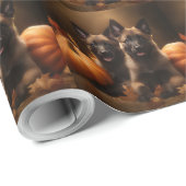 ベルギーシェパードパピーオータムデライトカボチャ ラッピングペーパー (ロールコーナー)