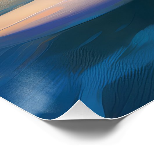 ベルギーシェパードビーチ絵画サーフィン ポスター (コーナー)