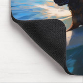 ベルギーシェパードビーチ絵画サーフィン マウスパッド (コーナー)