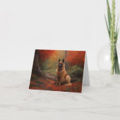 ベルギーシェパード紅葉秋 カード (正面)