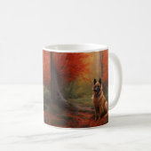 ベルギーシェパード紅葉秋 コーヒーマグカップ (正面右)