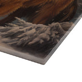 ベルギーシェパード雪そりのクリスマスデコール カッティングボード (角)