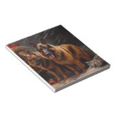 ベルギーシェパード雪そりのクリスマスデコール ノートパッド (アングル)