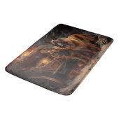 ベルギーシェパード雪そりのクリスマスデコール バスマット (アングル)