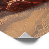 ベルギーシェパード雪そりのクリスマスデコール ポスター (角)