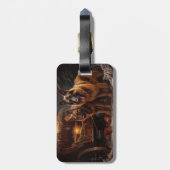 ベルギーシェパード雪そりのクリスマスデコール ラゲッジタグ (裏面縦)