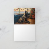 ベルギーシェパード・クリスマスクルーズ：ポーソムホリデー カード (内部)