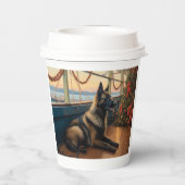 ベルギーシェパード・クリスマスクルーズ：ポーソムホリデー 紙コップ (裏面)