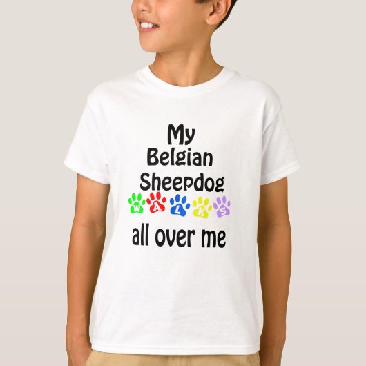 ベルギーシェプドッグウォークスデザイン Tシャツ (正面)