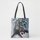 ベルギーシェプドッグクリスマス トートバッグ (正面)