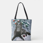 ベルギーシェプドッグクリスマス トートバッグ (裏面)