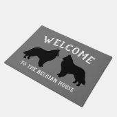 ベルギーシェプドッグシルエットカスタム ドアマット (アングル)