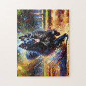 ベルギーシェプドッグドッグポートレートアクリルアートプリント ジグソーパズル (縦)