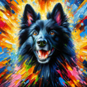 ベルギーシェプドッグドッグポートレートアクリルアートプリント ジグソーパズル