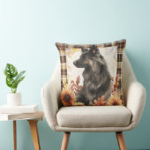 ベルギーシェプドッグドッグ秋水彩花 クッション (椅子)