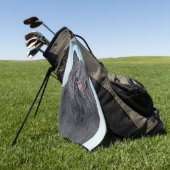 ベルギーシェプドッグ絵画ズ – かわいいオリジナルドッグアート ゴルフタオル (グリーン)