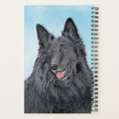 ベルギーシェプドッグ絵画ズ – かわいいオリジナルドッグアート プランナー手帳 (裏面)