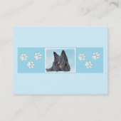 ベルギーシェプドッグ絵画ズ – かわいいオリジナルドッグアート 名刺 (裏面)