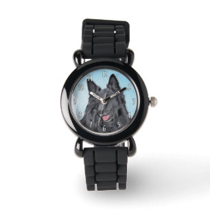 ベルギーシェプドッグ絵画ズ – かわいいオリジナルドッグアート 腕時計