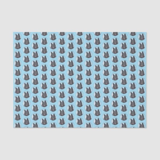 ベルギーシェプドッグ絵画ズ – かわいいオリジナルドッグアート 薄葉紙 (正面)