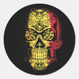 ベルギースカルバラ国旗 ラウンドシール