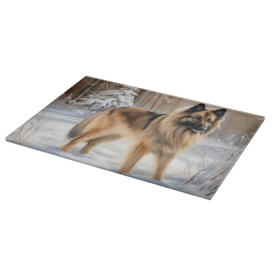 ベルギーテルブレンそれを雪のクリスマスに聞かせ カッティングボード (角)