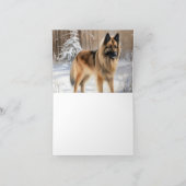 ベルギーテルブレンそれを雪のクリスマスに聞かせ カード (内部)