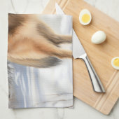 ベルギーテルブレンそれを雪のクリスマスに聞かせ キッチンタオル (四つ折り)