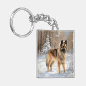 ベルギーテルブレンそれを雪のクリスマスに聞かせ キーホルダー (正面左)