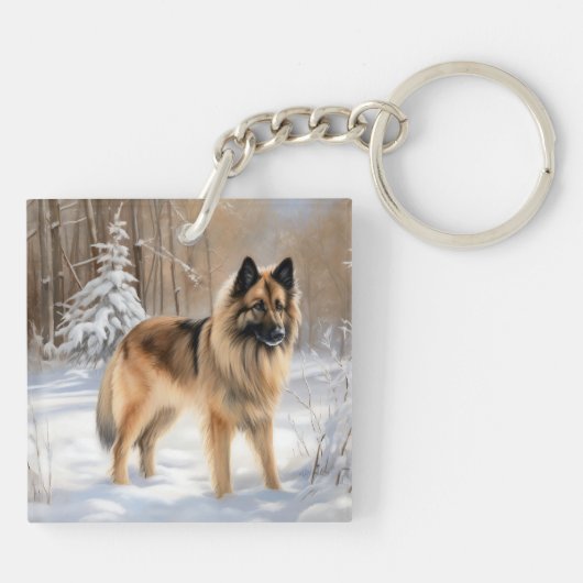 ベルギーテルブレンそれを雪のクリスマスに聞かせ キーホルダー (裏面)