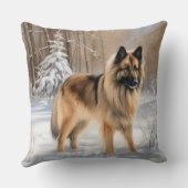 ベルギーテルブレンそれを雪のクリスマスに聞かせ クッション (裏面)