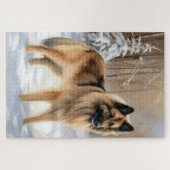 ベルギーテルブレンそれを雪のクリスマスに聞かせ ジグソーパズル (横)