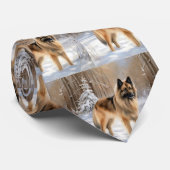 ベルギーテルブレンそれを雪のクリスマスに聞かせ ネクタイ (ロール)