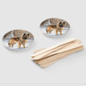 ベルギーテルブレンそれを雪のクリスマスに聞かせ ハンドファン (組立なし)